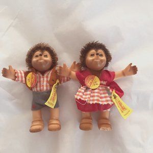 ~VTG~ Steiff  - Mucki & Macki Dolls - 7628/12 and 7627/12